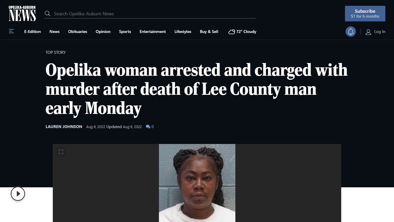 Opelika woman arrested and charged with murder after death of Lee ...